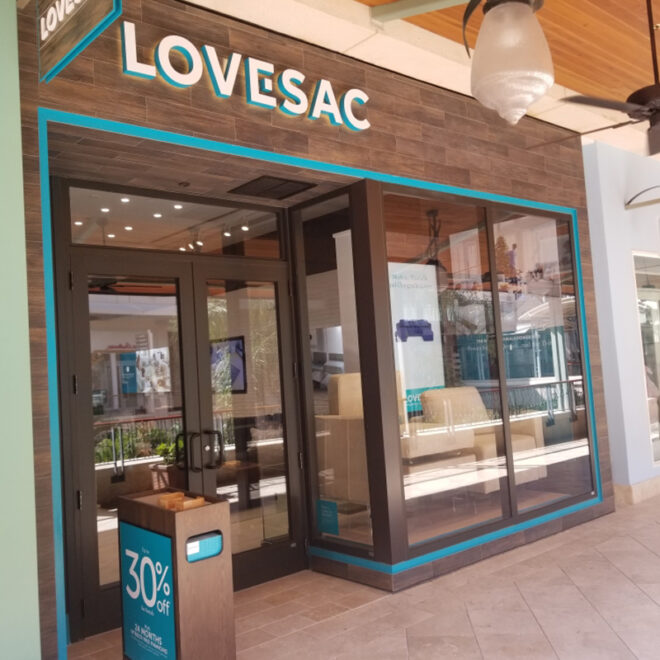 Lovesac Retail Store Build Out Shoppes at Merrick Park R